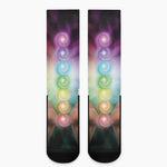 Seven Chakras Energy Print Crew Socks