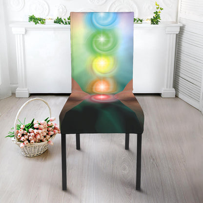 Seven Chakras Energy Print Dining Chair Slipcover