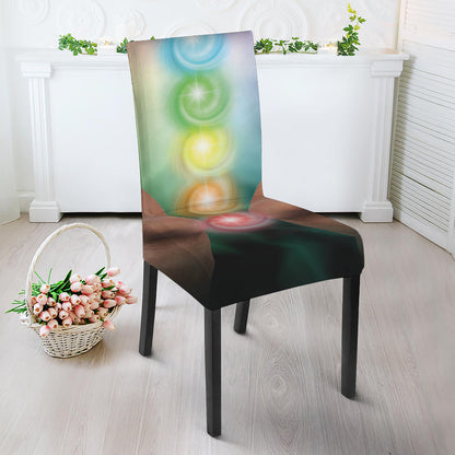 Seven Chakras Energy Print Dining Chair Slipcover