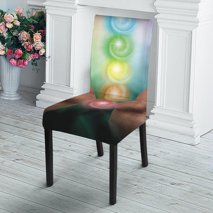 Seven Chakras Energy Print Dining Chair Slipcover
