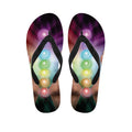 Seven Chakras Energy Print Flip Flops