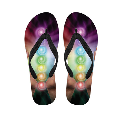 Seven Chakras Energy Print Flip Flops
