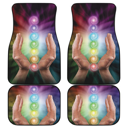 Seven Chakras Energy Print Front and Back Car Floor Mats