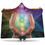 Seven Chakras Energy Print Hooded Blanket