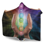 Seven Chakras Energy Print Hooded Blanket