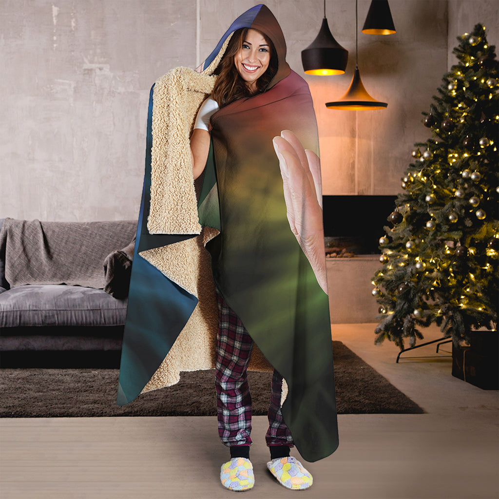 Seven Chakras Energy Print Hooded Blanket