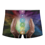 Seven Chakras Energy Print Men's Boxer Briefs