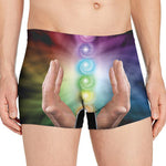 Seven Chakras Energy Print Men's Boxer Briefs