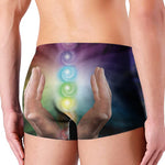 Seven Chakras Energy Print Men's Boxer Briefs