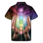 Seven Chakras Energy Print Men's Short Sleeve Shirt