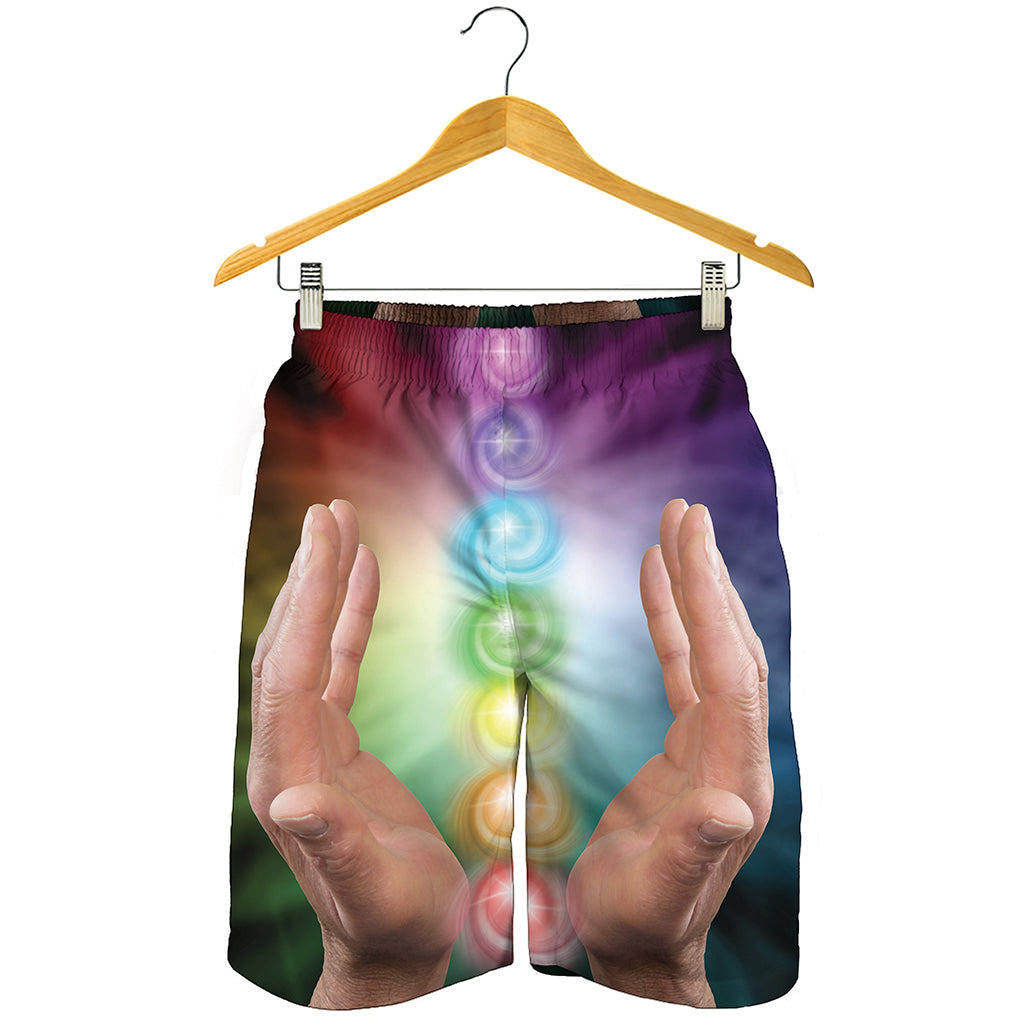 Seven Chakras Energy Print Men's Shorts