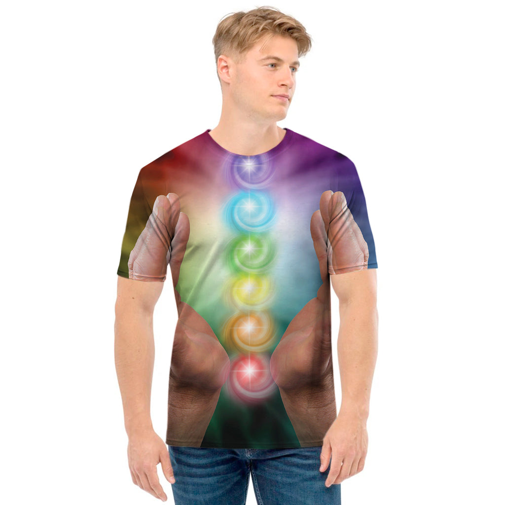 Seven Chakras Energy Print Men's T-Shirt
