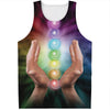 Seven Chakras Energy Print Men's Tank Top