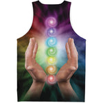 Seven Chakras Energy Print Men's Tank Top