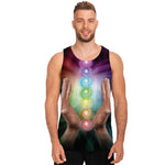 Seven Chakras Energy Print Men's Tank Top