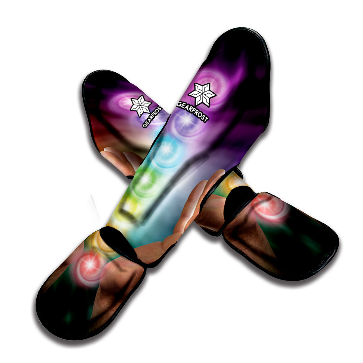 Seven Chakras Energy Print Muay Thai Shin Guard