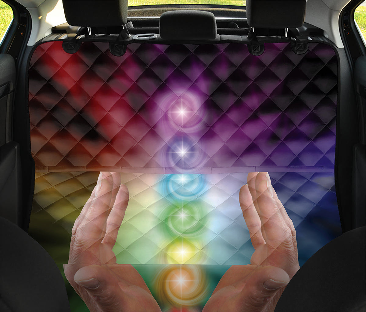 Seven Chakras Energy Print Pet Car Back Seat Cover