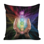 Seven Chakras Energy Print Pillow Cover