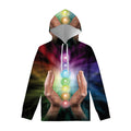 Seven Chakras Energy Print Pullover Hoodie