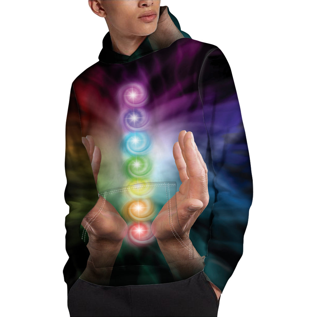 Seven Chakras Energy Print Pullover Hoodie