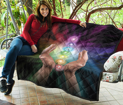 Seven Chakras Energy Print Quilt
