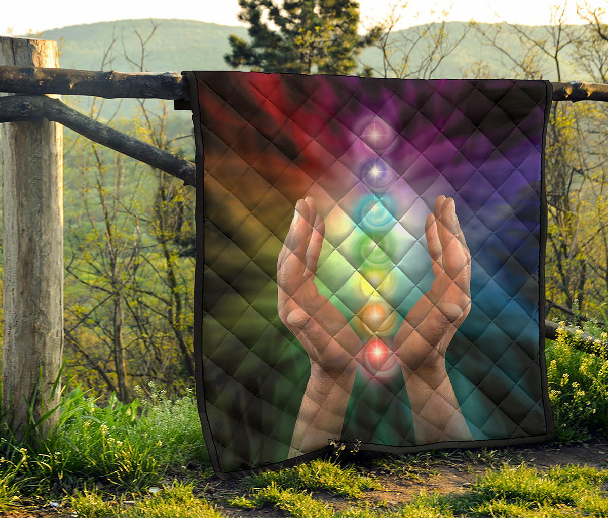 Seven Chakras Energy Print Quilt