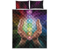 Seven Chakras Energy Print Quilt Bed Set
