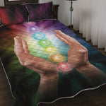 Seven Chakras Energy Print Quilt Bed Set