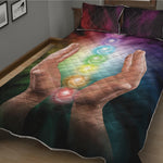 Seven Chakras Energy Print Quilt Bed Set