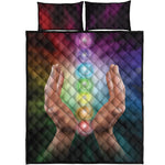Seven Chakras Energy Print Quilt Bed Set