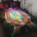 Seven Chakras Energy Print Quilt Bed Set