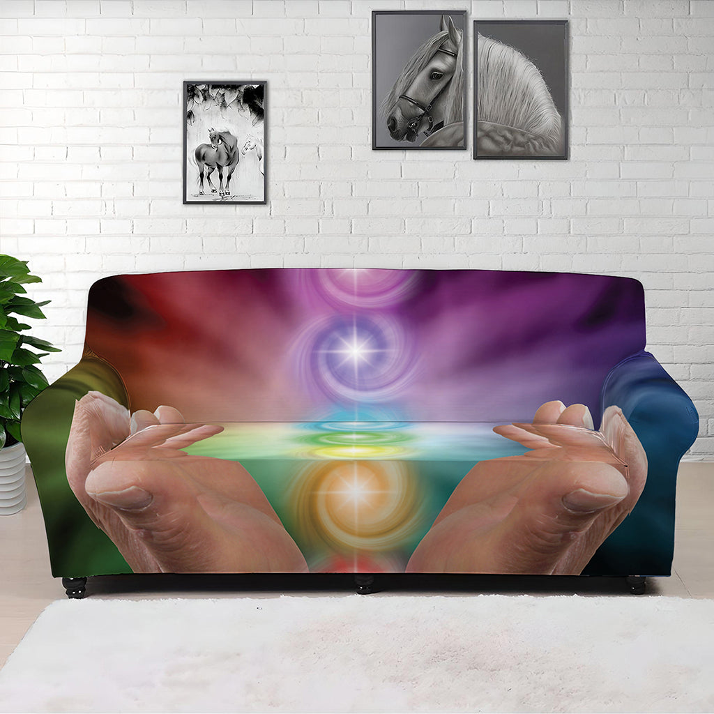 Seven Chakras Energy Print Sofa Cover