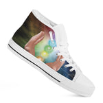 Seven Chakras Energy Print White High Top Shoes