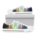 Seven Chakras Energy Print White Low Top Sneakers