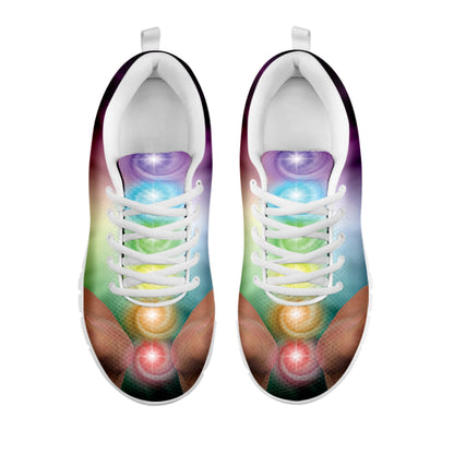 Seven Chakras Energy Print White Sneakers