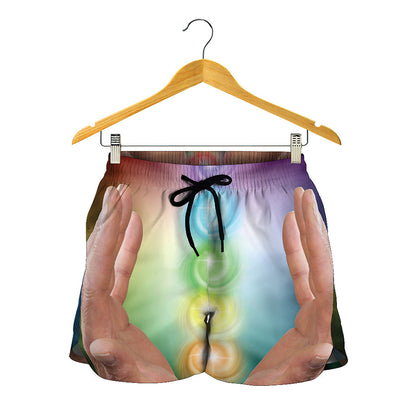 Seven Chakras Energy Print Women's Shorts