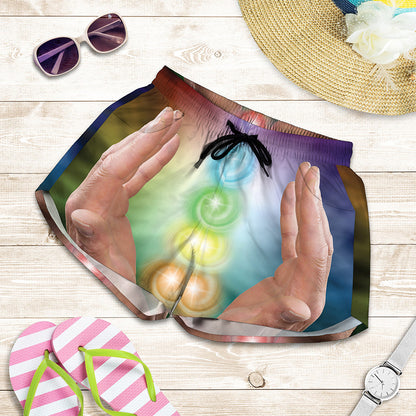 Seven Chakras Energy Print Women's Shorts