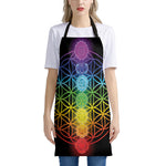 Seven Chakras Flower Of Life Print Apron