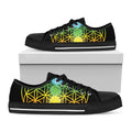 Seven Chakras Flower Of Life Print Black Low Top Sneakers