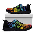 Seven Chakras Flower Of Life Print Black Running Shoes