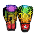 Seven Chakras Flower Of Life Print Boxing Gloves