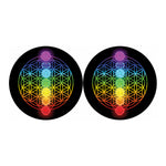 Seven Chakras Flower Of Life Print Car Coasters