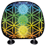 Seven Chakras Flower Of Life Print Car Headrest Covers