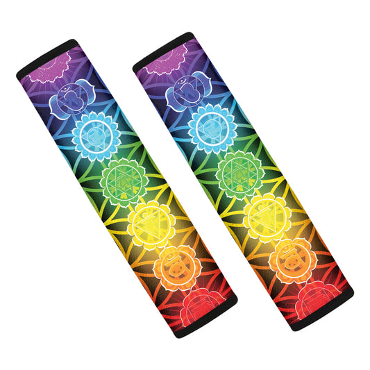 Seven Chakras Flower Of Life Print Car Seat Belt Covers