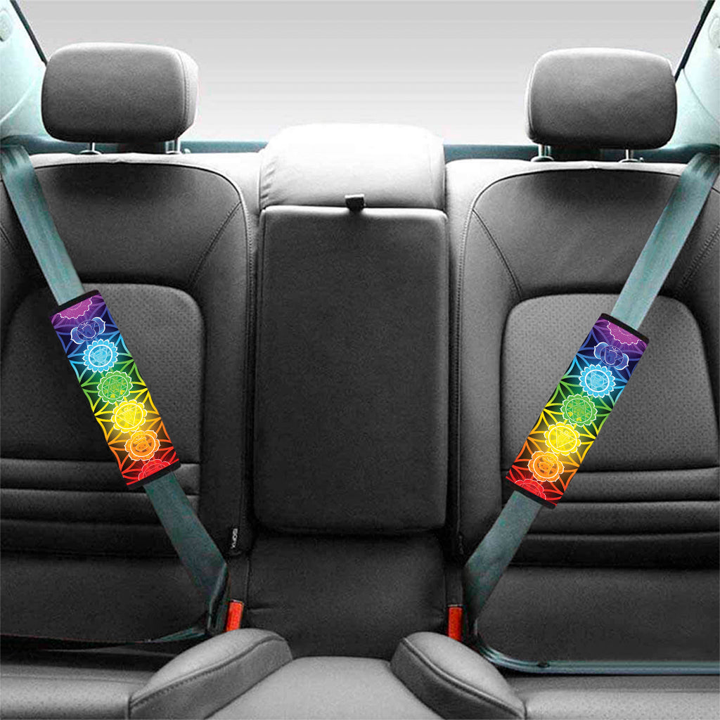Seven Chakras Flower Of Life Print Car Seat Belt Covers