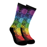 Seven Chakras Flower Of Life Print Crew Socks