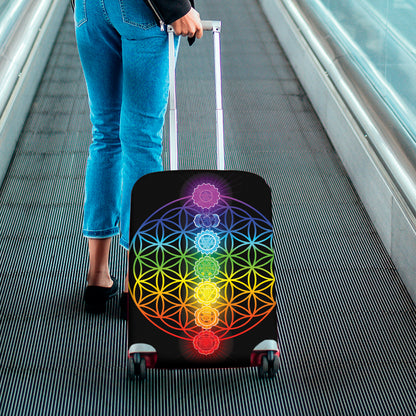 Seven Chakras Flower Of Life Print Luggage Cover