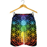 Seven Chakras Flower Of Life Print Men's Shorts