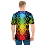Seven Chakras Flower Of Life Print Men's T-Shirt
