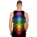 Seven Chakras Flower Of Life Print Men's Tank Top